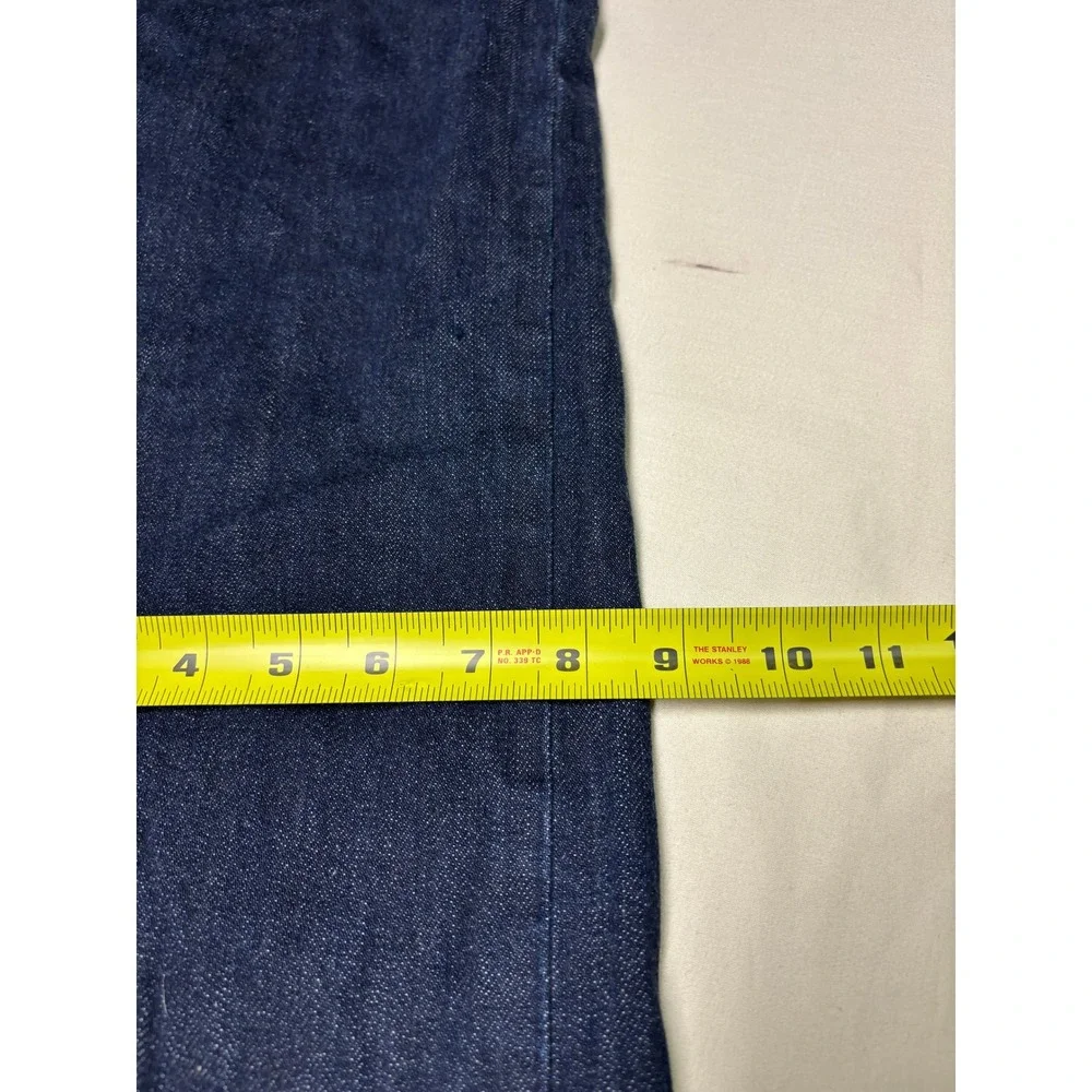 Levis 522 Slim Taper Selvedge Jeans Mens W36 L32 Dark Indigo Blue Denim